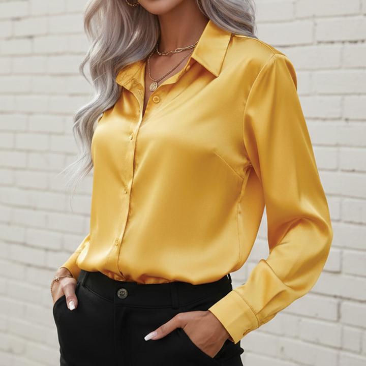 Camila - Flowy Satin Blouse