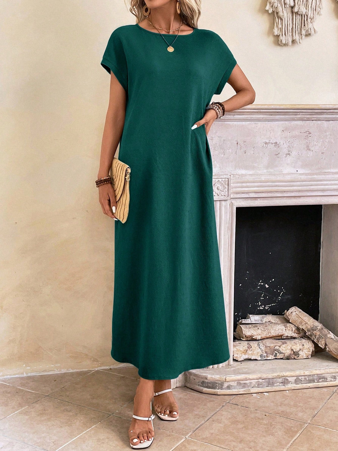 Stella - Casual Batwing Tunic Dress