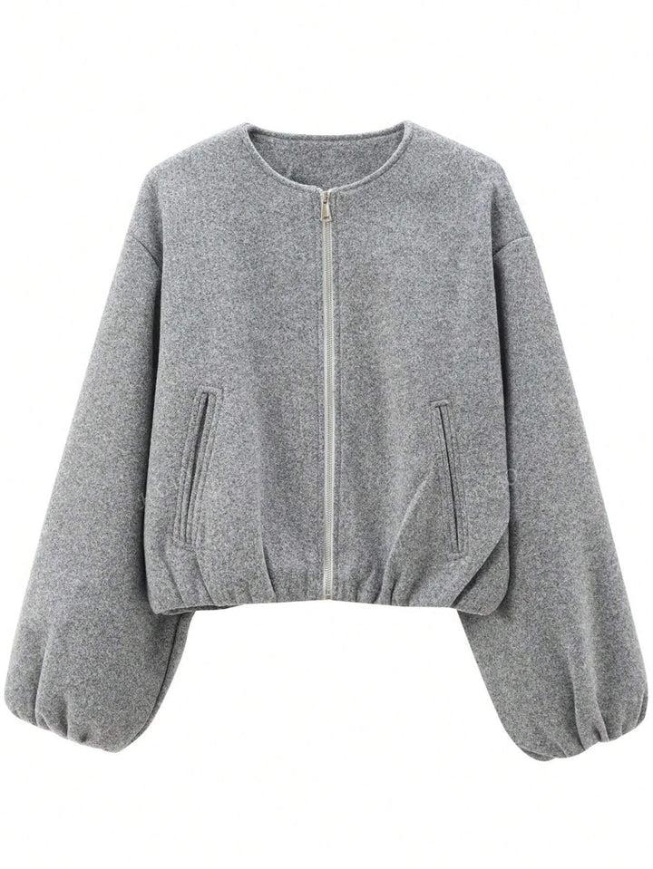 Elena - Casual Velvet Bomber Jacket