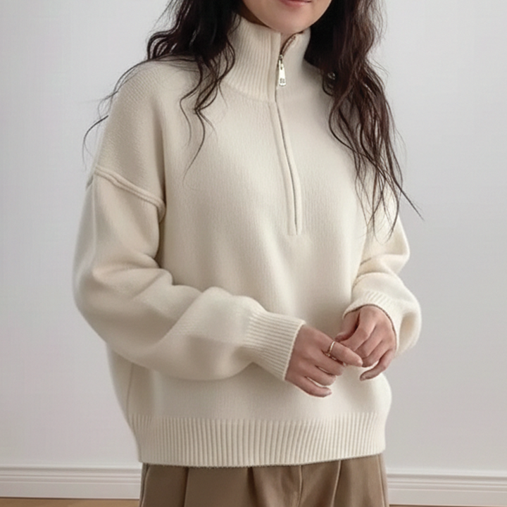 Aurora - High Neck Knit Sweater