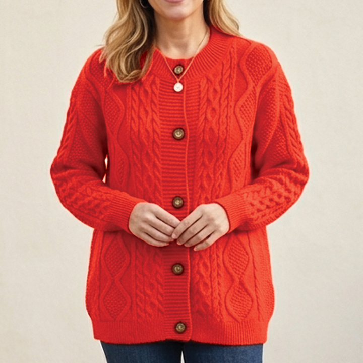 Audrey - Oversized Cable Knit Cardigan