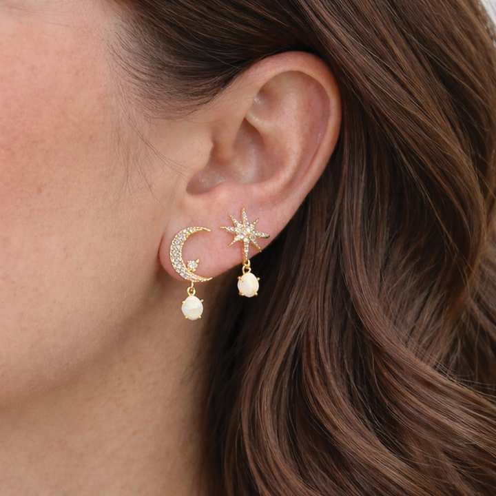 Lori - Moon Star Earrings