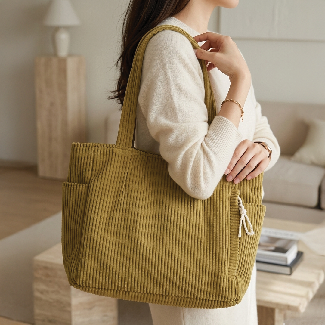 Aubrey - Corduroy Tote Bag