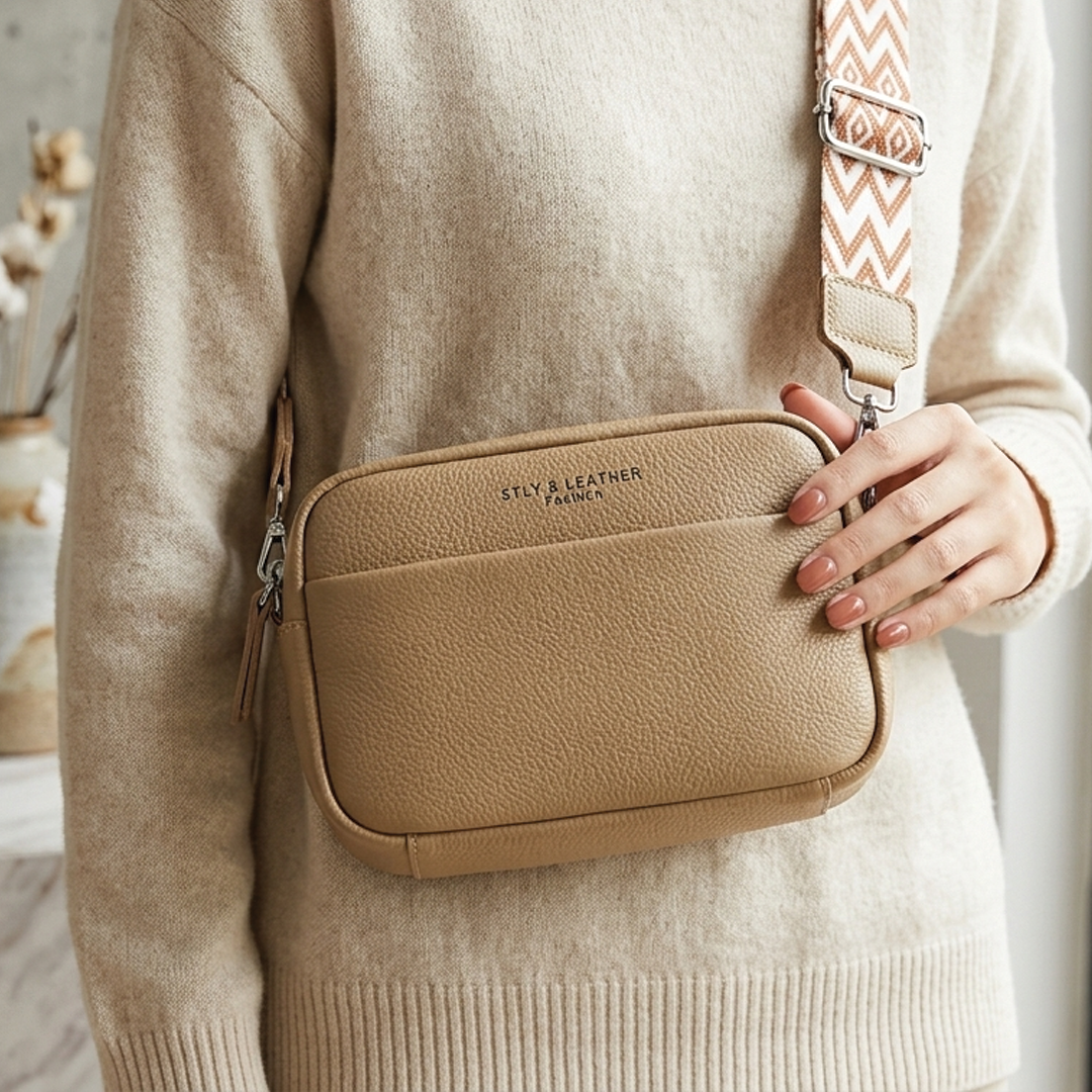 Stella - Pebbled Leather Crossbody Bag