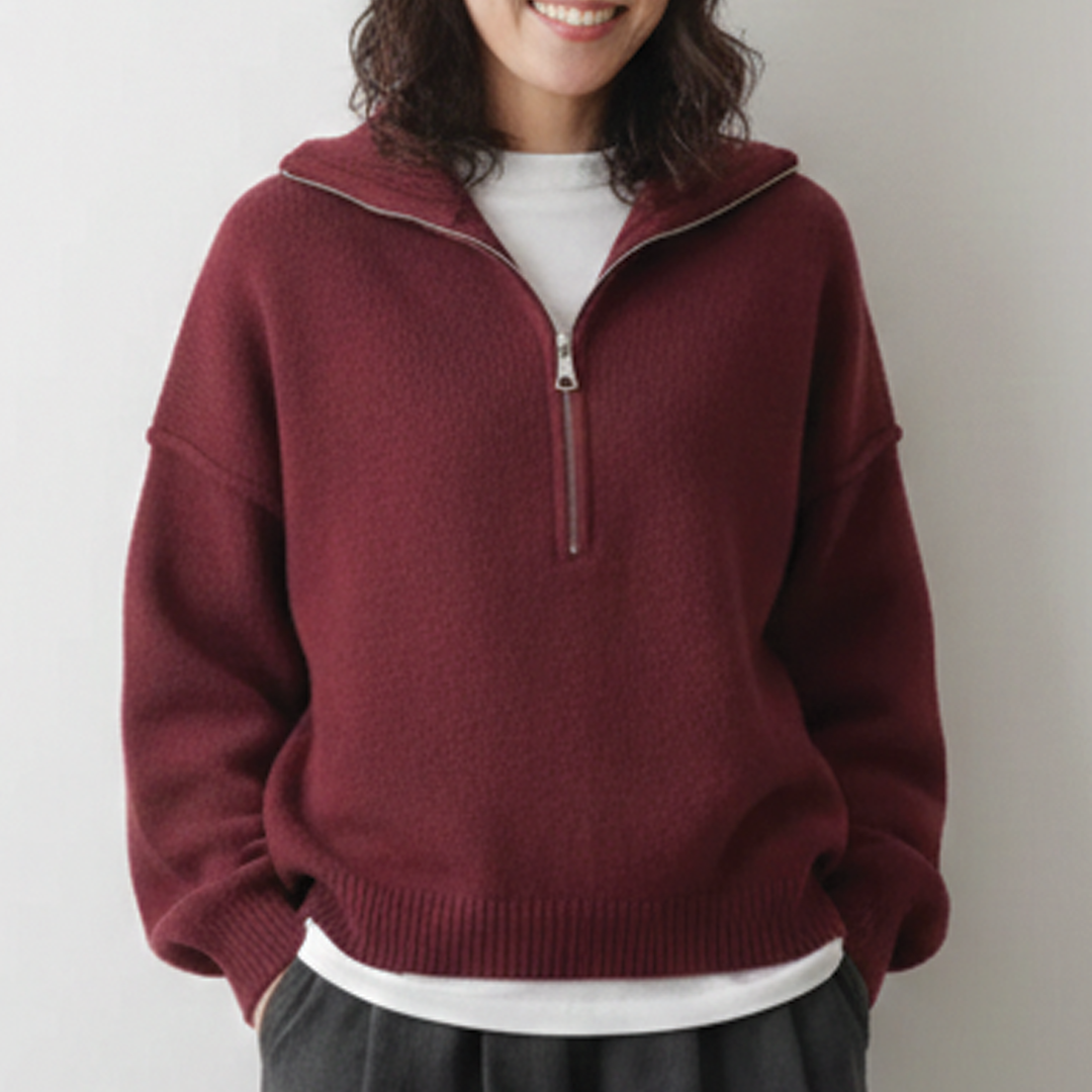 Aurora - High Neck Knit Sweater