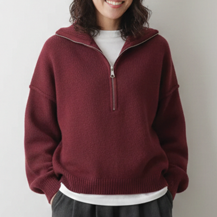 Aurora - High Neck Knit Sweater