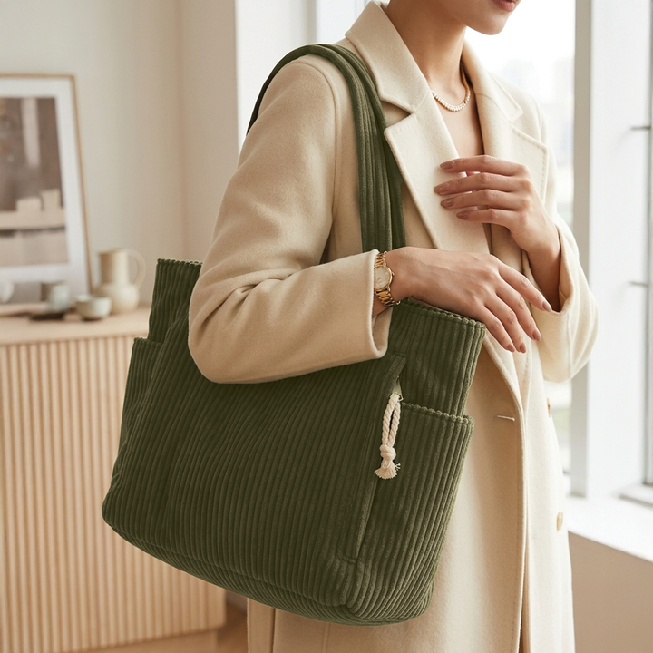 Aubrey - Corduroy Tote Bag