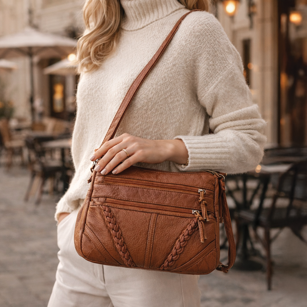 Catherine - Vegan Leather Crossbody Shoulder Bag