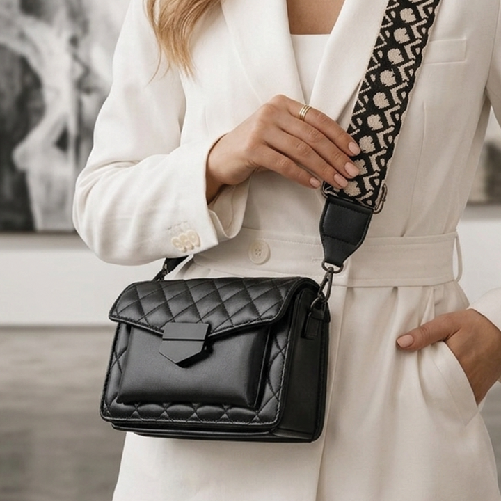 Kathryn - Vegan Leather Quilted Crossbody Bag