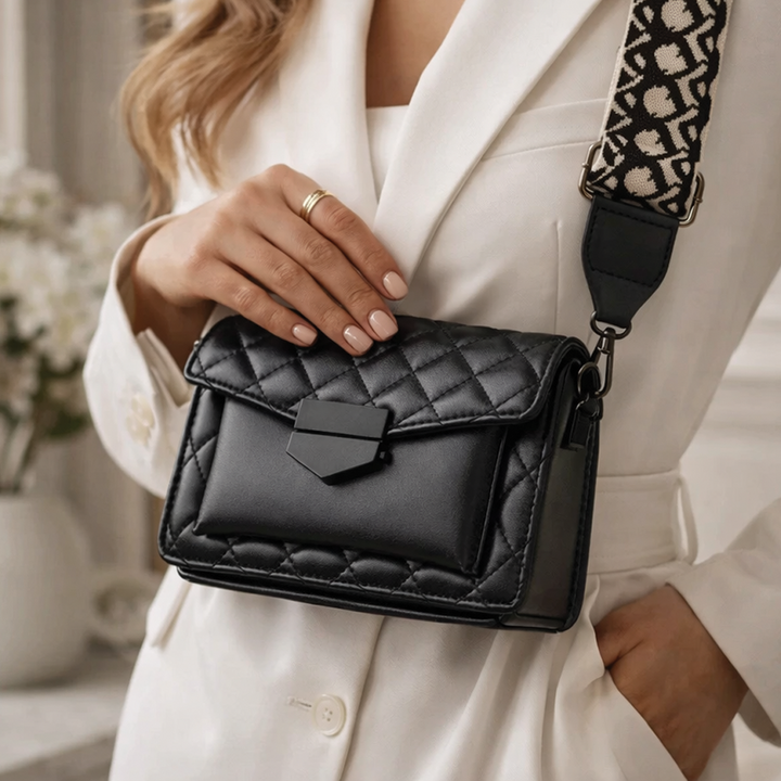 Kathryn - Vegan Leather Quilted Crossbody Bag