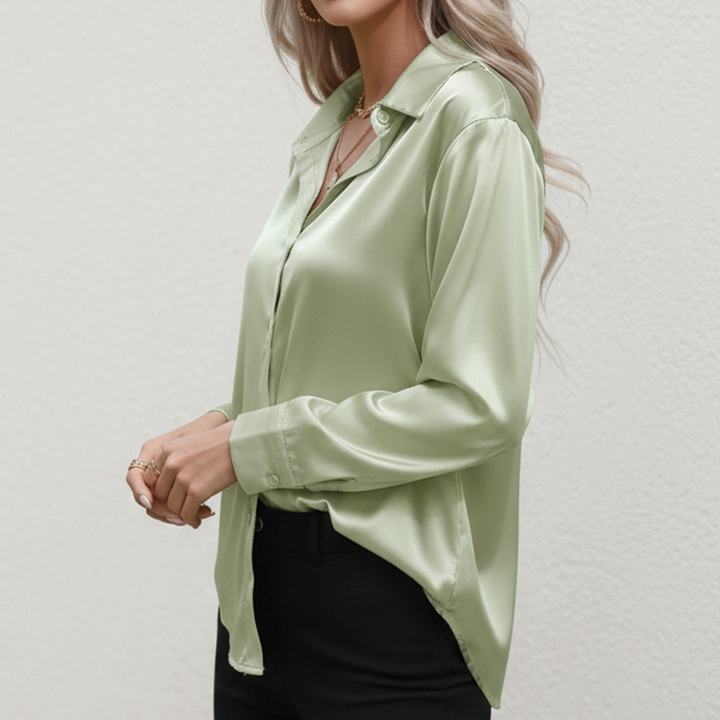 Camila - Flowy Satin Blouse