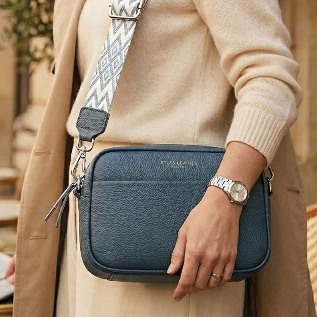 Stella - Pebbled Leather Crossbody Bag