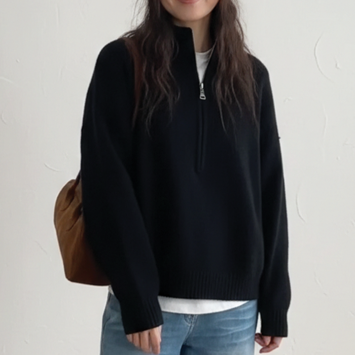 Aurora - High Neck Knit Sweater