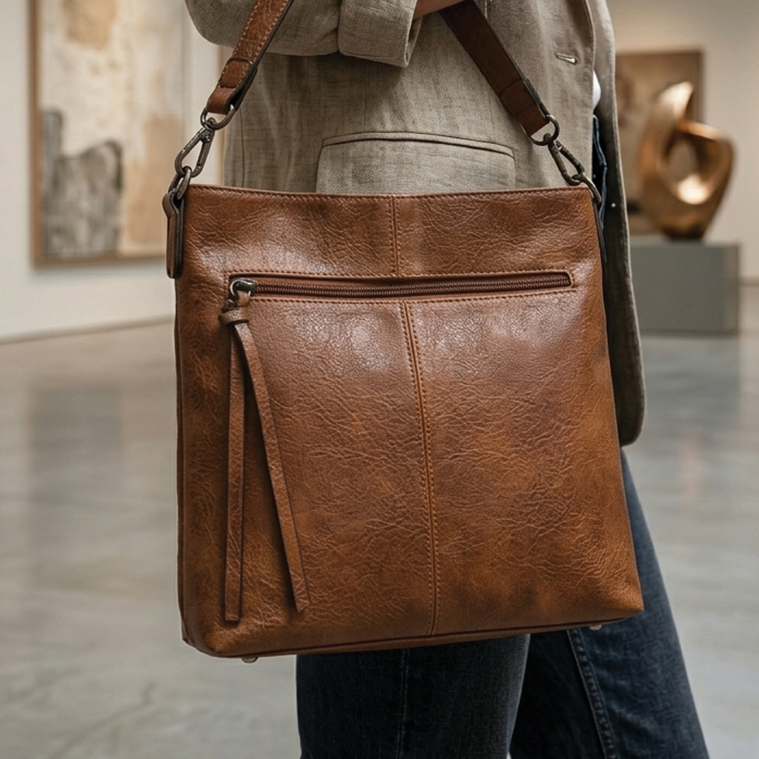 Anna - Vegan Leather Slim Crossbody Bag