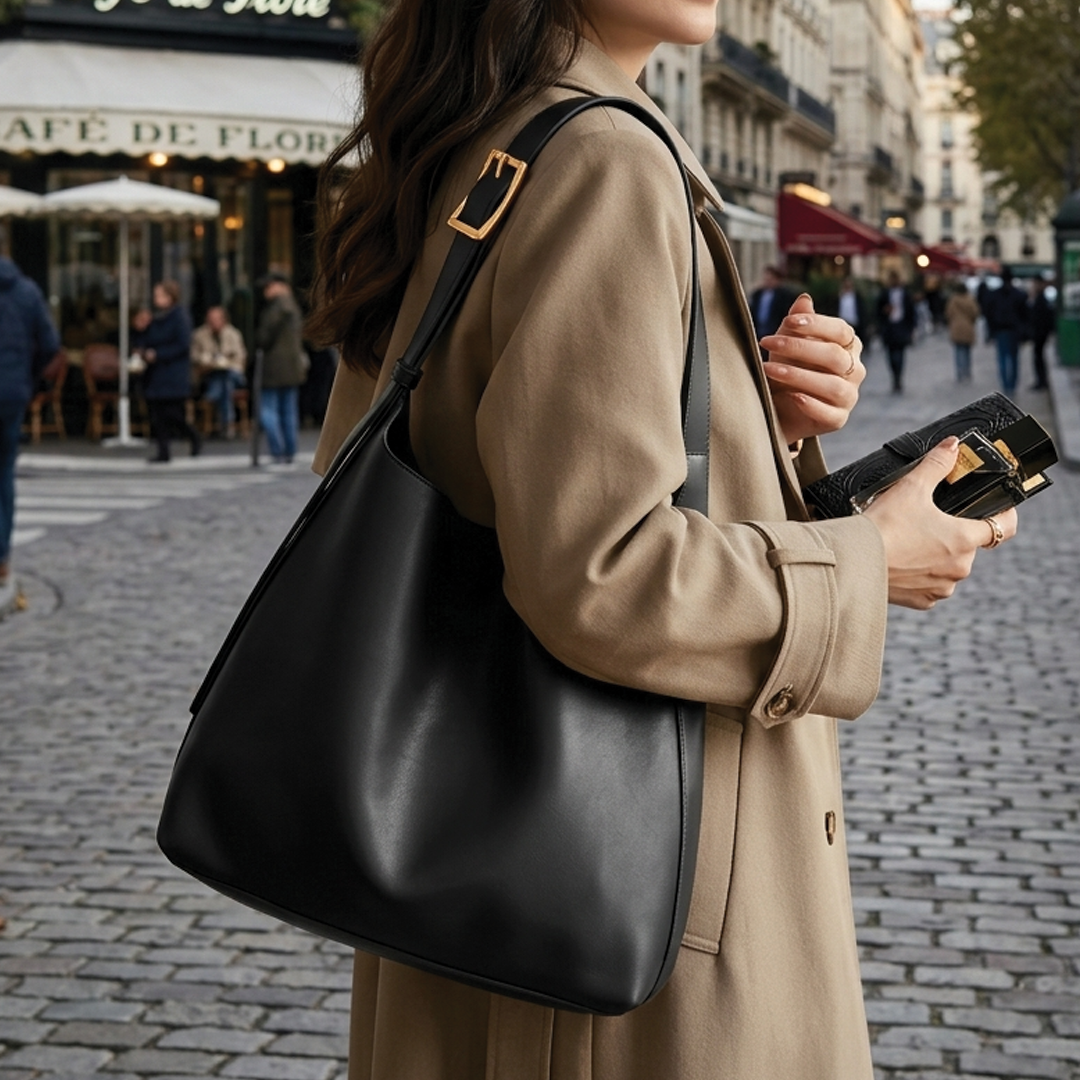 Aria - Vegan Leather Minimalist Shoulder Bag