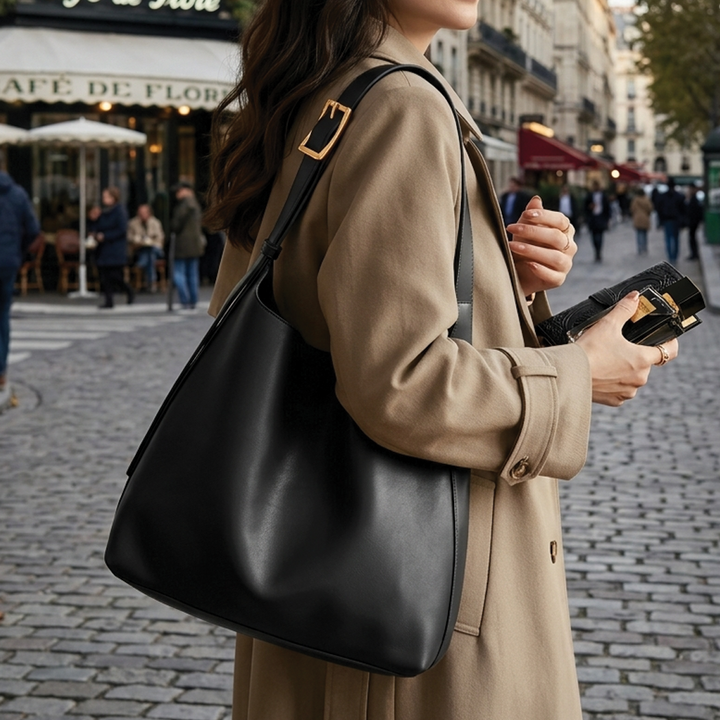 Aria - Vegan Leather Minimalist Shoulder Bag