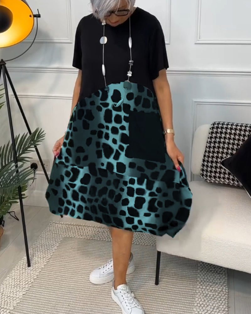 Ellie - Colorblock Midi Dress
