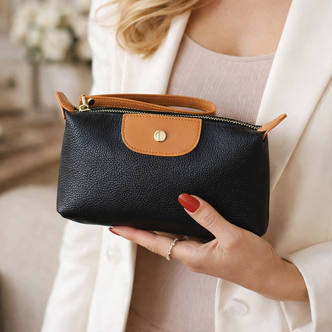Anne - Vegan Leather Wristlet Clutch Bag