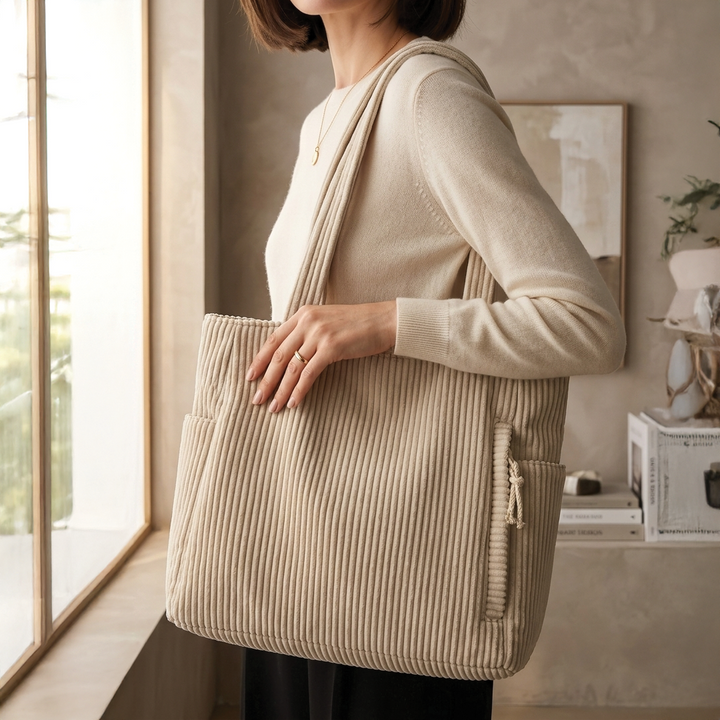 Aubrey - Corduroy Tote Bag