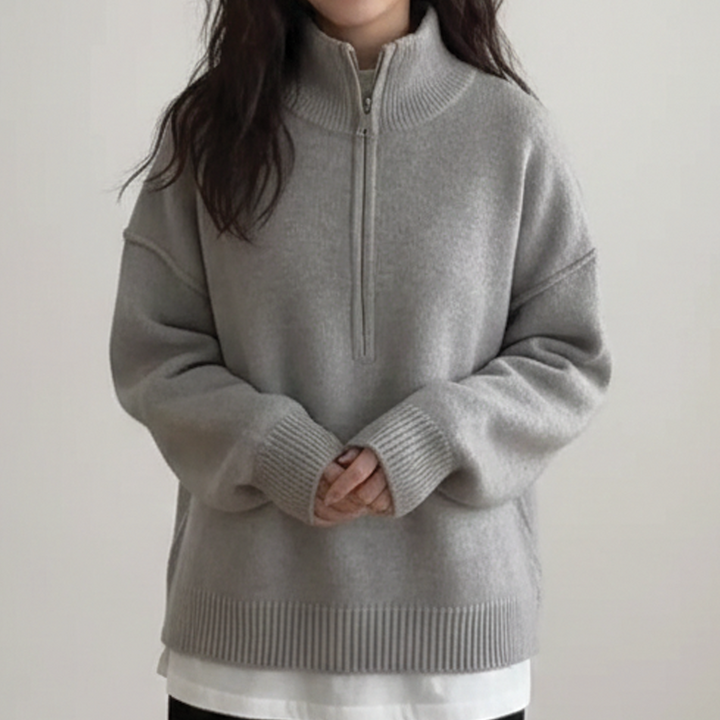 Aurora - High Neck Knit Sweater