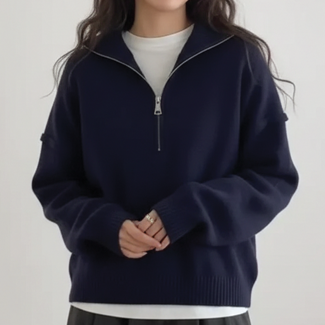 Aurora - High Neck Knit Sweater
