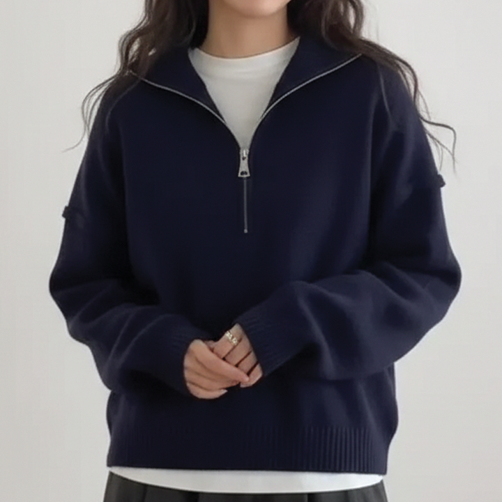 Aurora - High Neck Knit Sweater