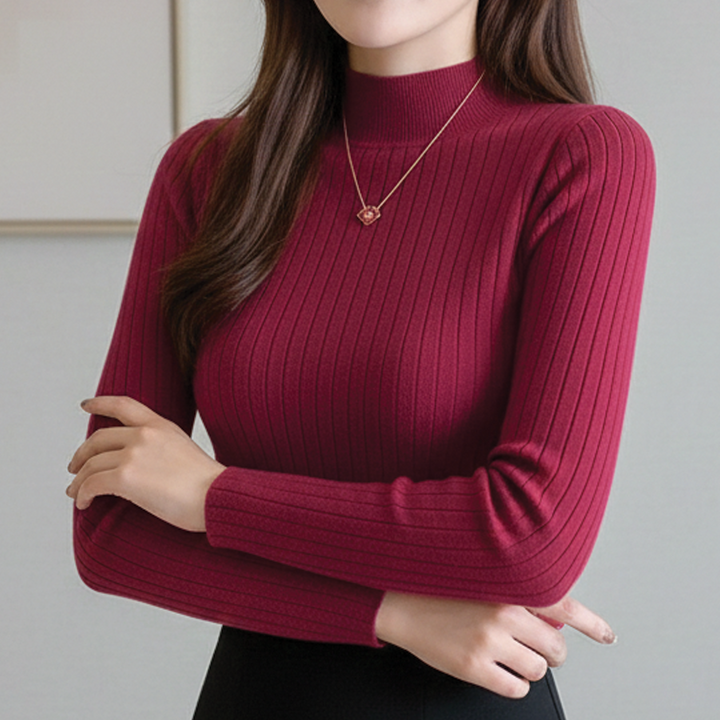 Aurora - Ribbed Turtleneck Top