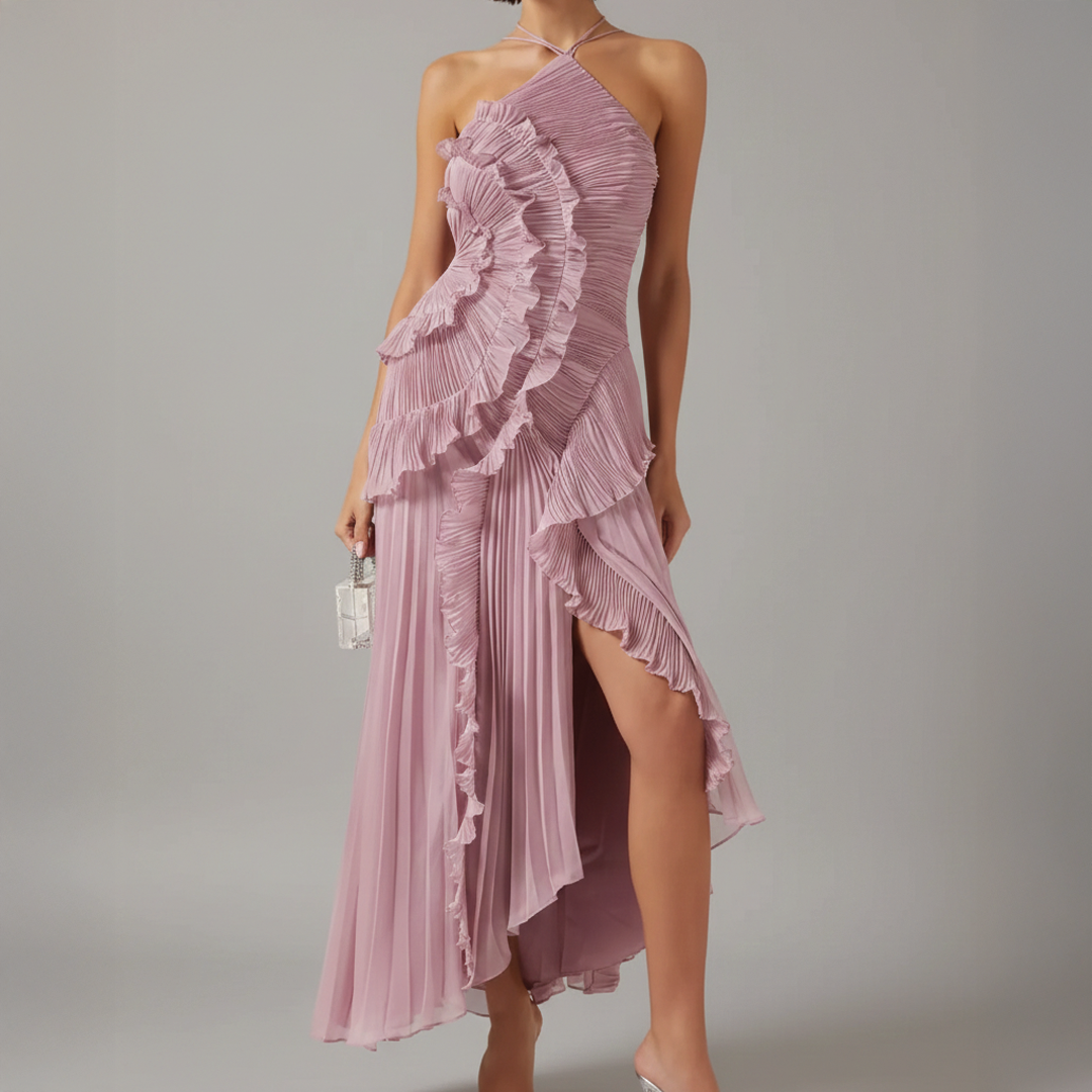 Avery - Asymmetric Pleated Dress