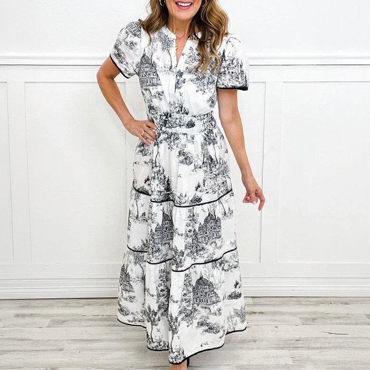 Nova - Toile Print Maxi Dress