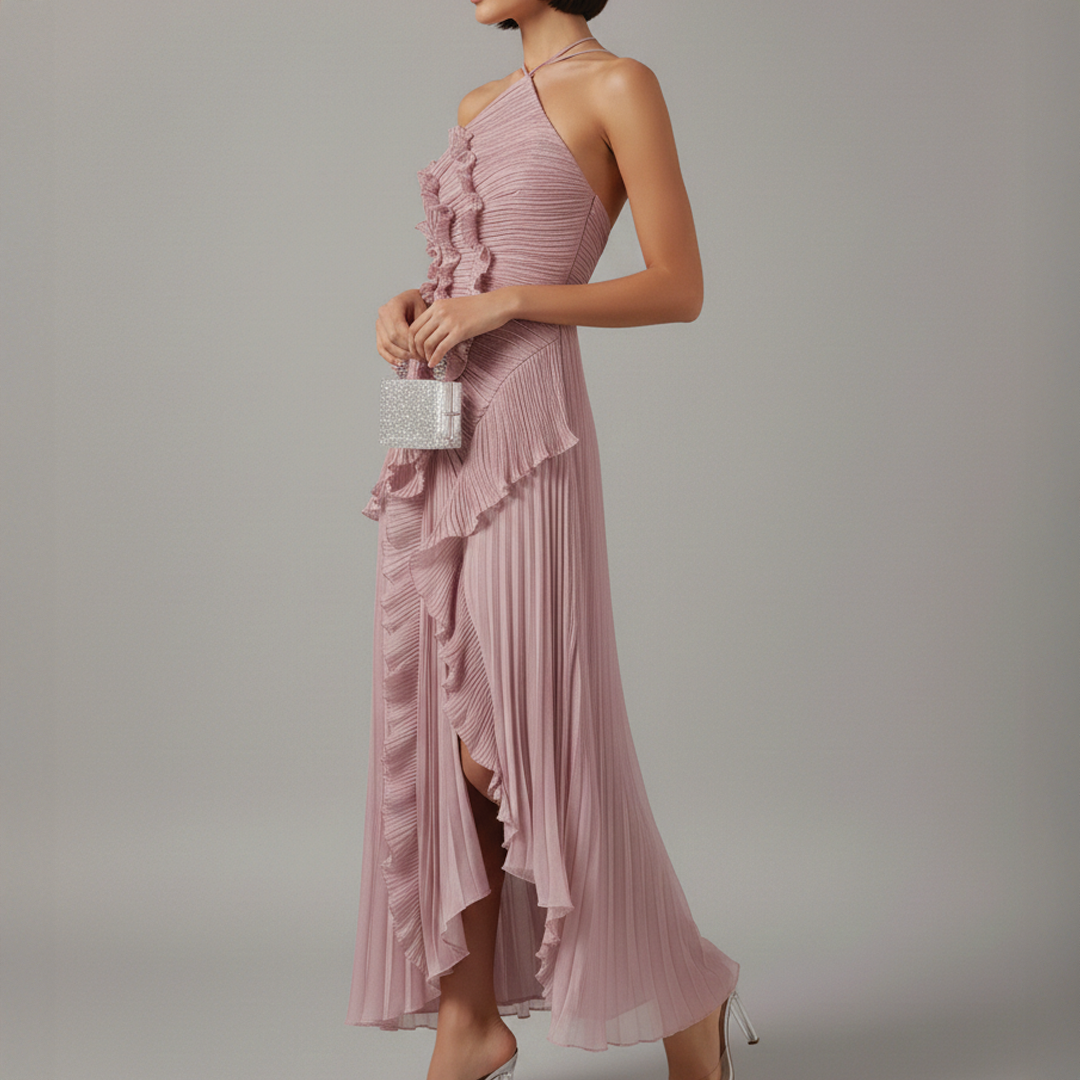 Avery - Asymmetric Pleated Dress