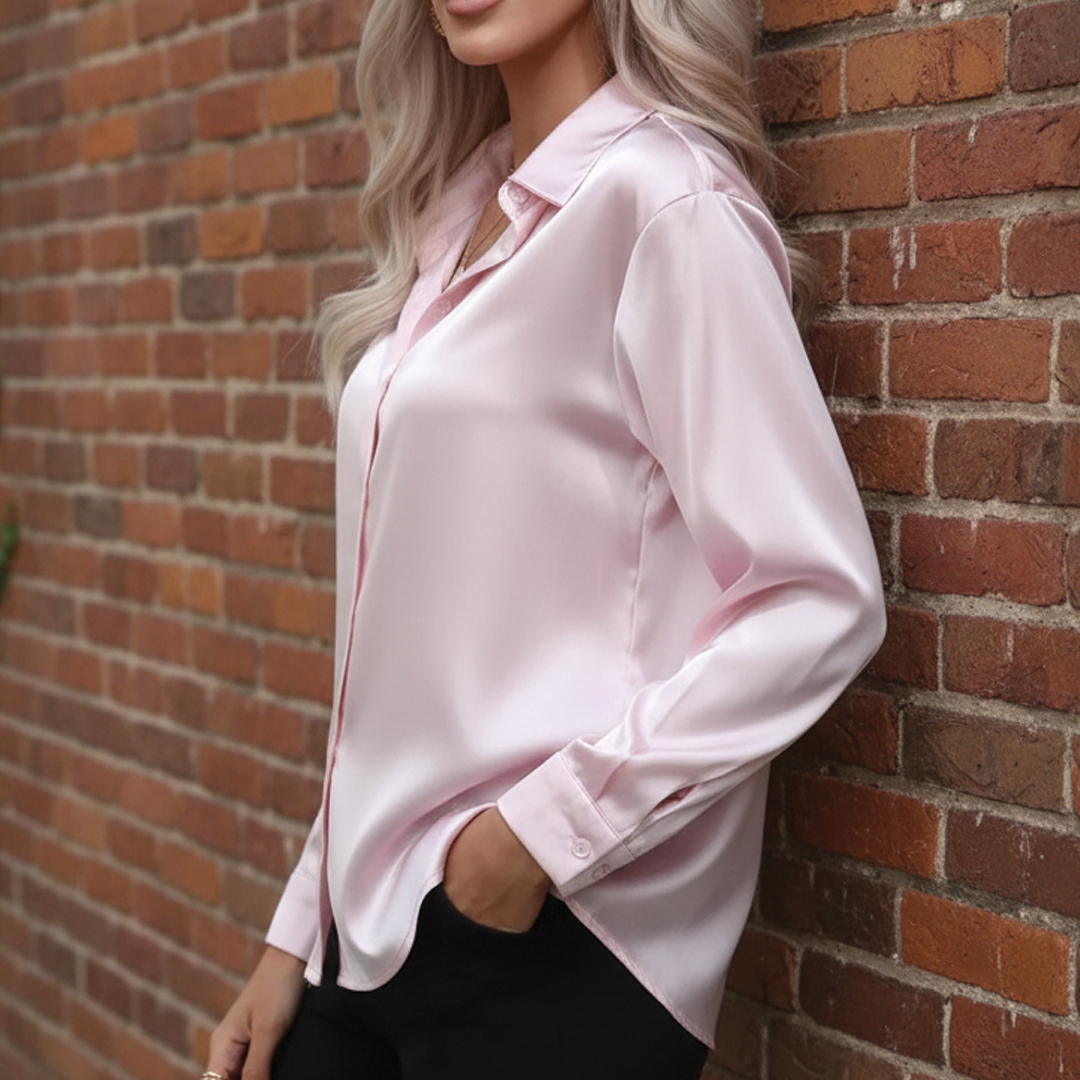 Camila - Flowy Satin Blouse