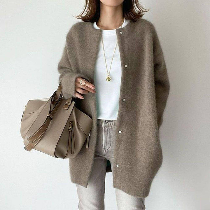 Madeline - Fuzzy Knit Cardigan