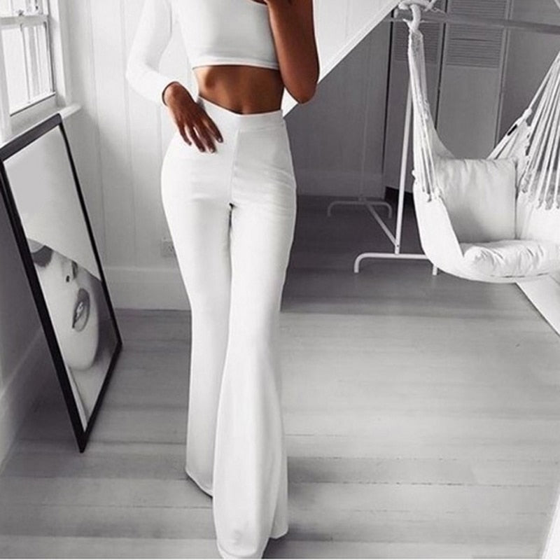 Hazel Flare-Leg Trousers