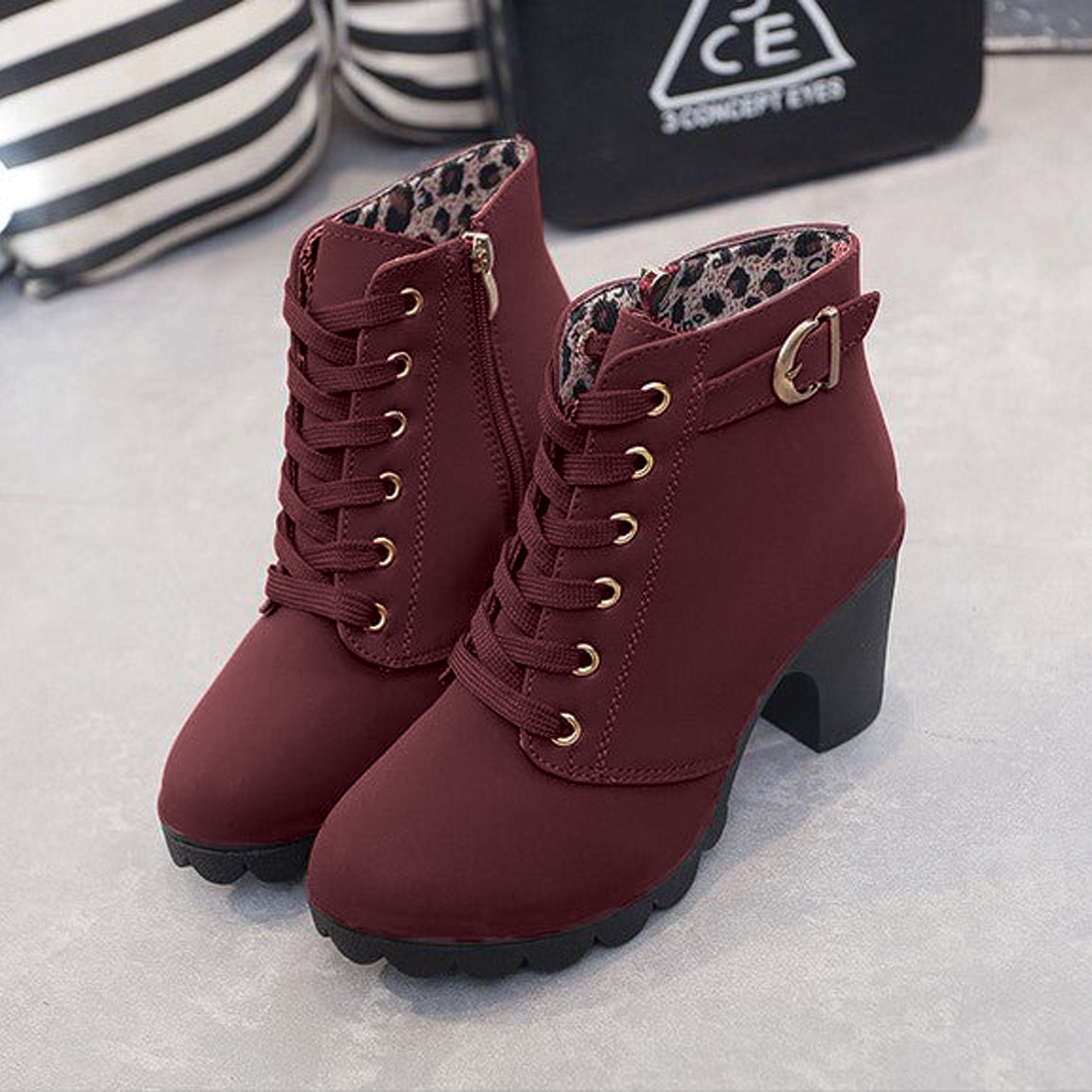 Hazel - Lace-Up Ankle Boots