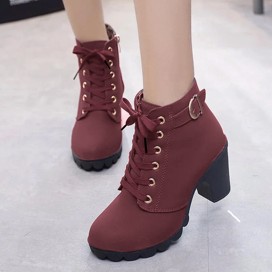 Hazel - Lace-Up Ankle Boots