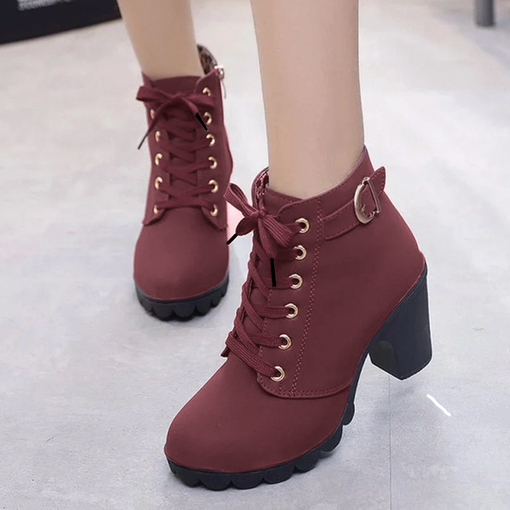 Hazel - Lace-Up Ankle Boots