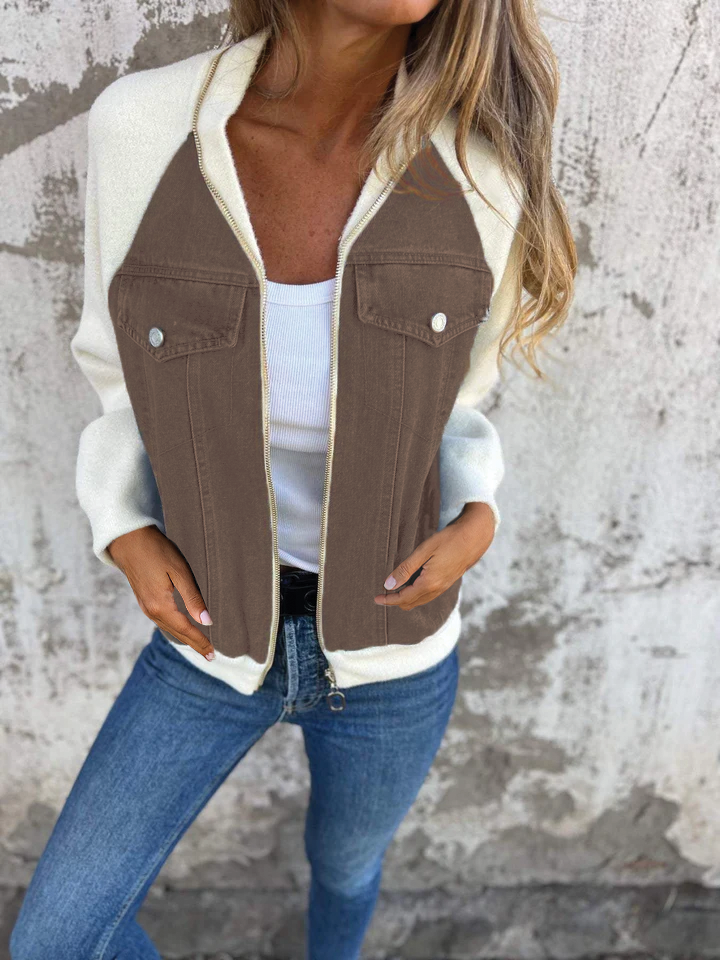 Jill - Zip-Up Denim Jacket