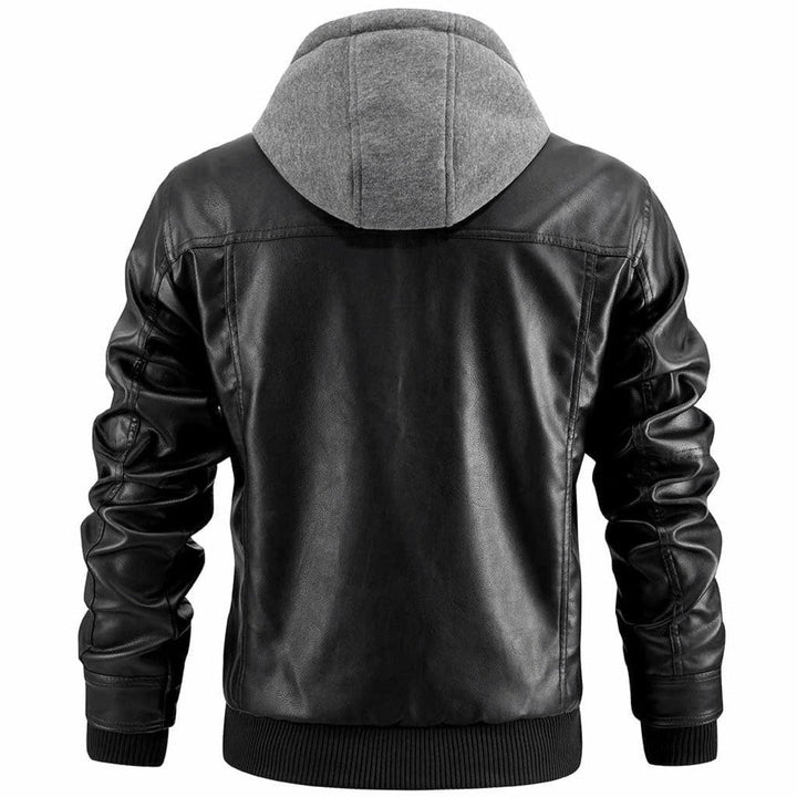 Parker - Vegan Leather Hooded Jacket
