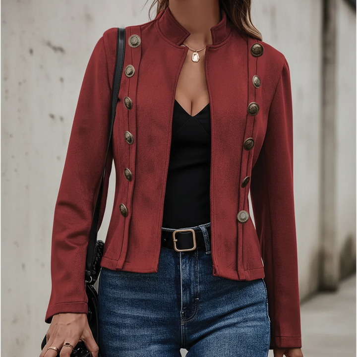 Allison - Velvet Double-Breasted Jacket