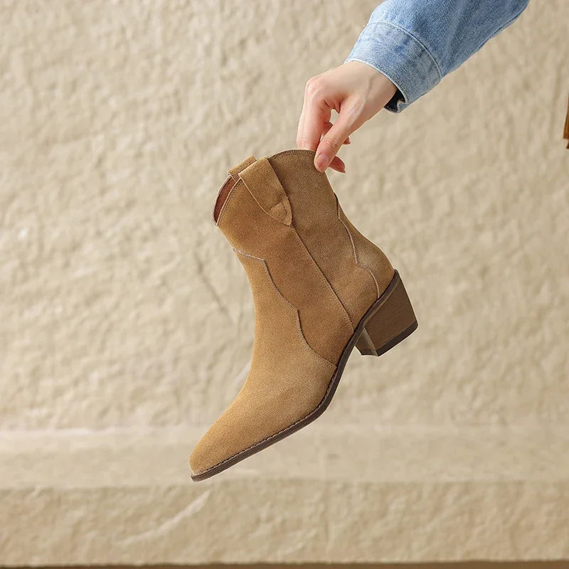 Sadie - Western Ankle Boots