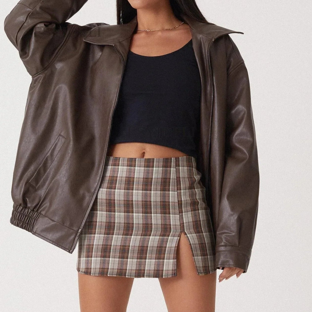 Carol - Oversized Leather Jacket