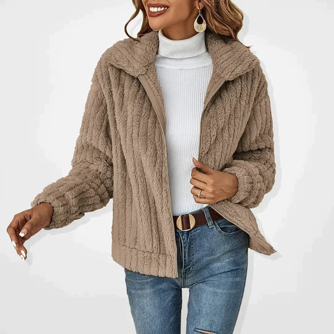 Naomi - Fuzzy Zip Jacket