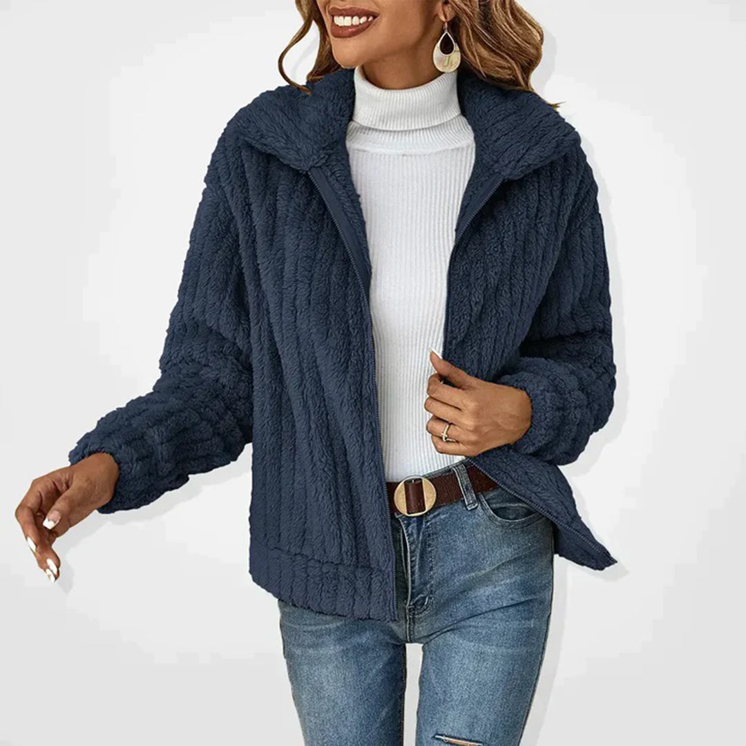 Naomi - Fuzzy Zip Jacket