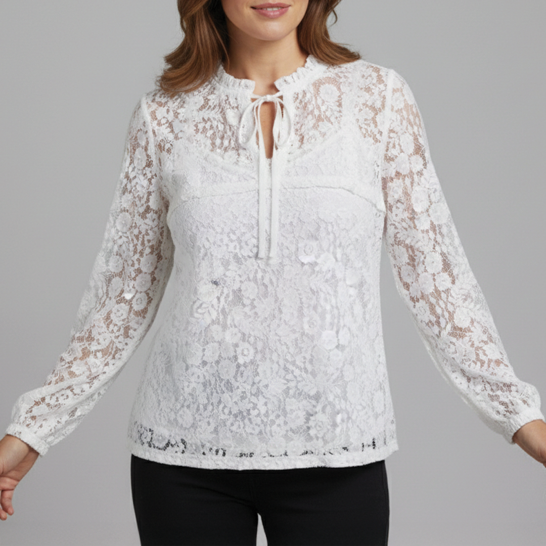 Catherine - Sheer Lace Blouse