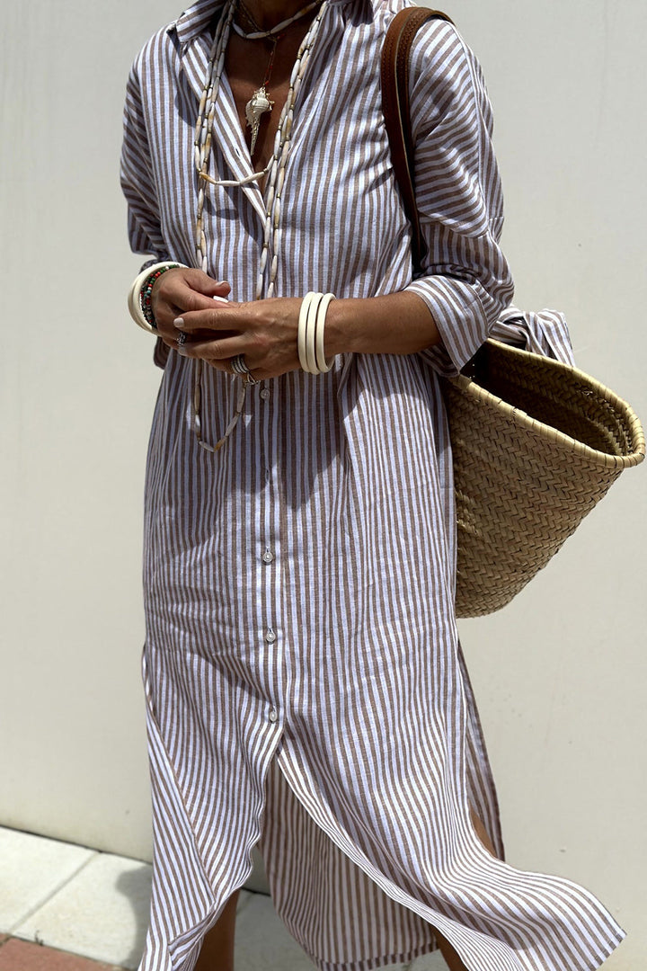 Faith - Striped Shirt Dress