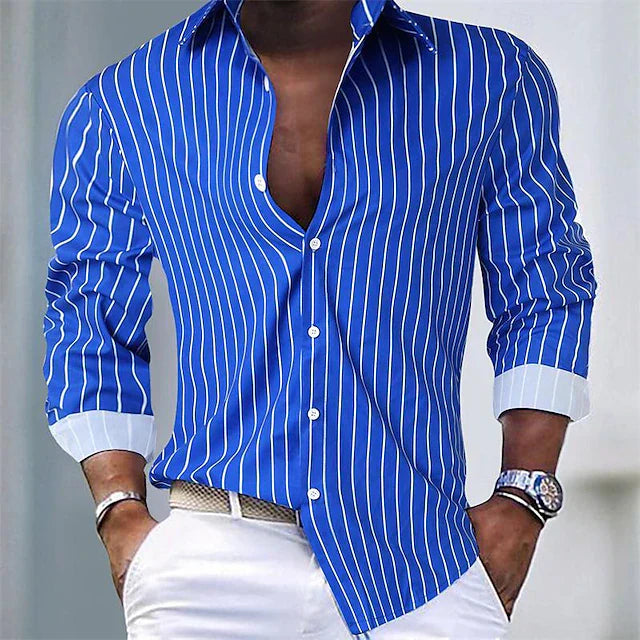 Luke - Striped Button-Up Shirt