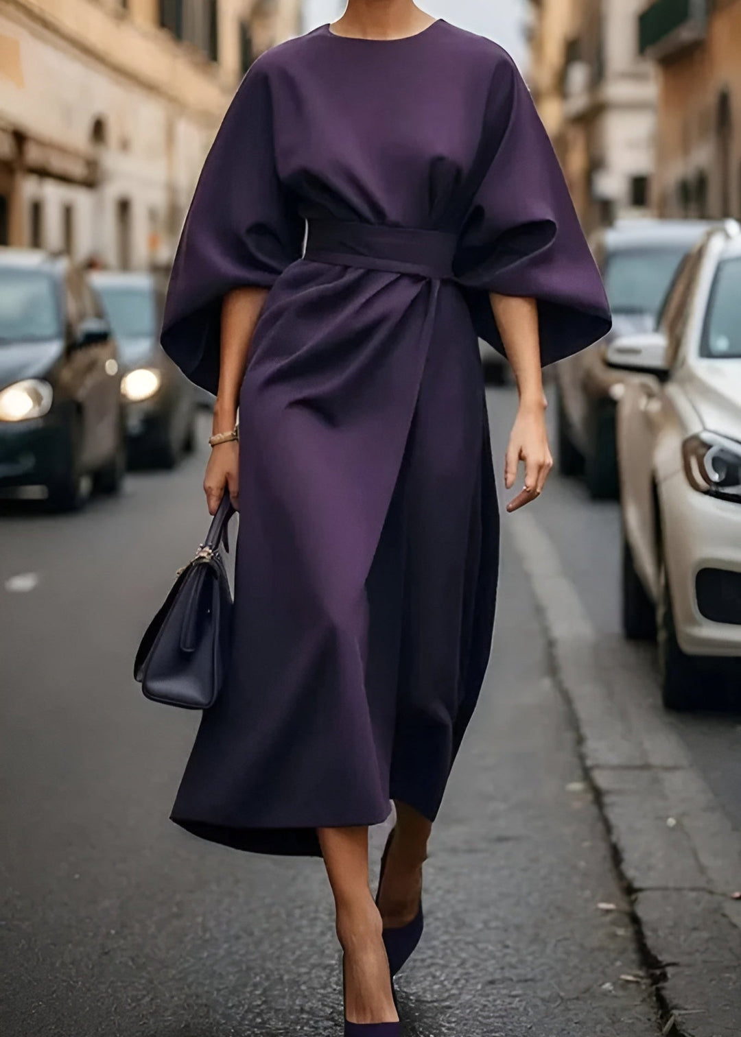 Aurora - Flowy Belted Maxi Dress