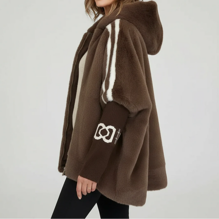 Helen - Hooded Faux Fur Statement Jacket