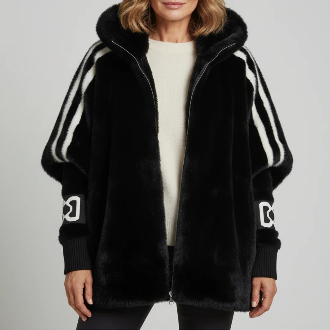 Helen - Hooded Faux Fur Statement Jacket