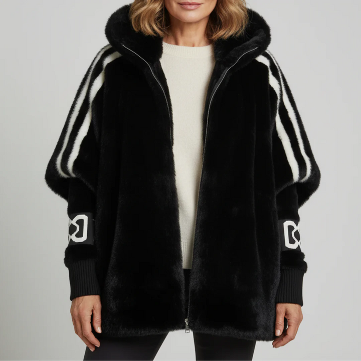 Helen - Hooded Faux Fur Statement Jacket